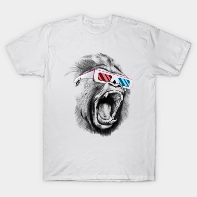 Gorilla 3D Glass T-Shirt by Hmus